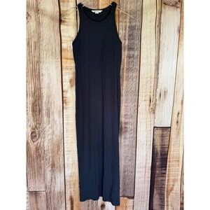 Athleta Signature Rib Maxi Dress Black Travel Work Versatile Minimalist Small